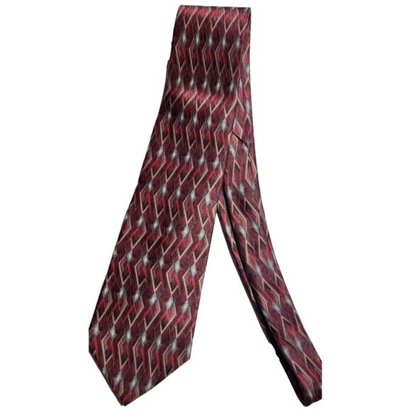 Stafford Neck Tie Silk Geometric Standard Classic - Picture 2 of 9